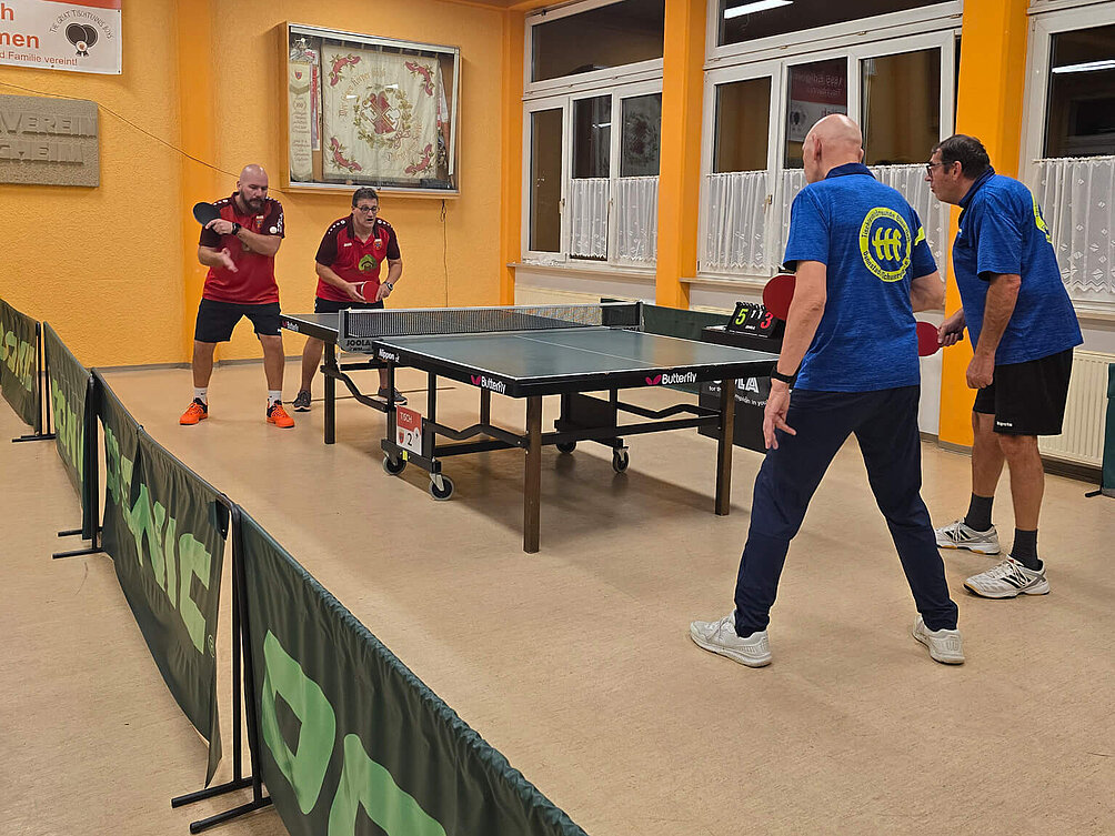 Tischtenis Double-Match