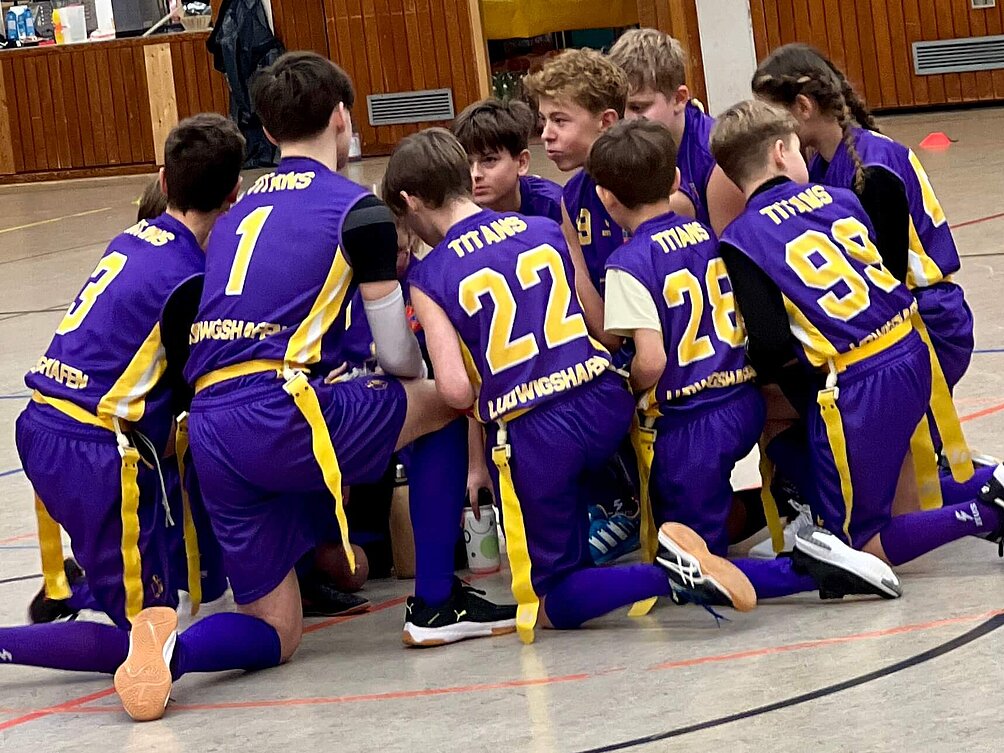 Unsere TITANS bereiten ihren Spielzug vor