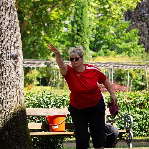 Boule-Wurf während des Spiels